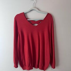 Casual V-Neck Sweater with Relaxed Fit